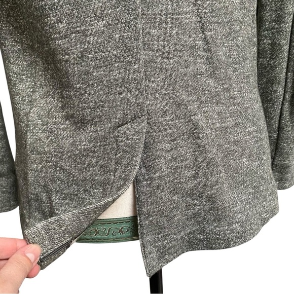 Lauren Conrad Green Gray Knit Blazer Open Front Cotton Sweater Jacket Size XS - Picture 11 of 14
